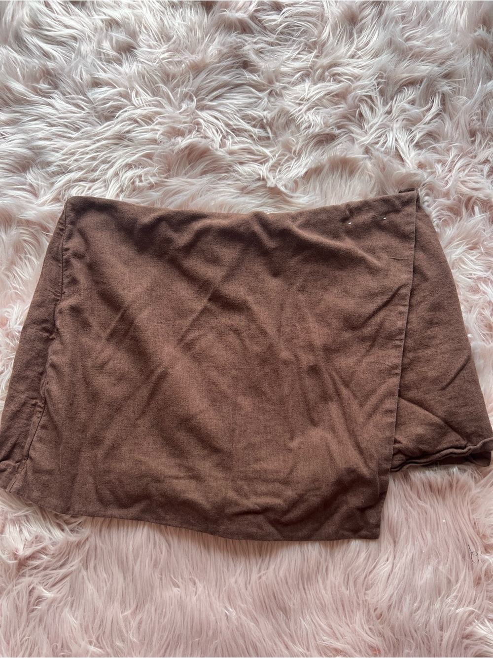 Abercrombie & Fitch Chocolate Brown Mini Skort XL Linen Blend